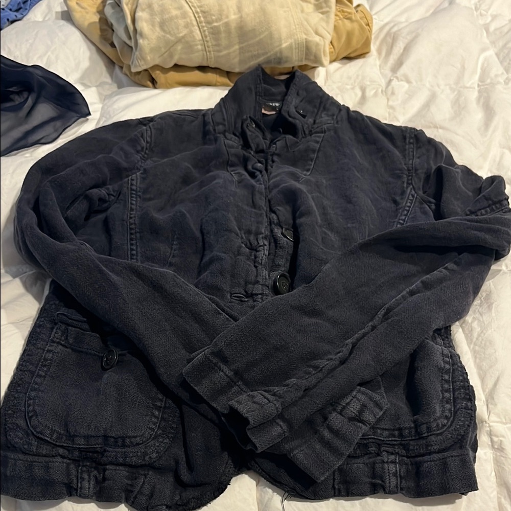 Anthropologie Blue Utility Jacket